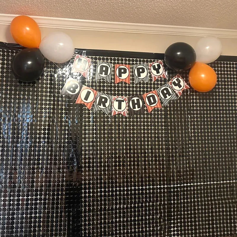 Party Glitter Foil Curtain Backdrop Decorations - Silver & Rose Gold for Events