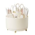 Rotating Makeup Brush Holder Organizer with 5 Compartments for Dresser Bathroom Office