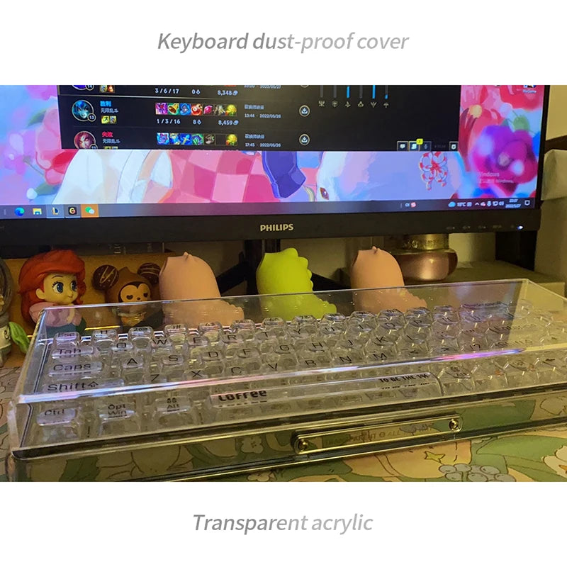 Acrylic Keyboard Dust Cover Protector for Mechanical Keyboards 60-108 Keys