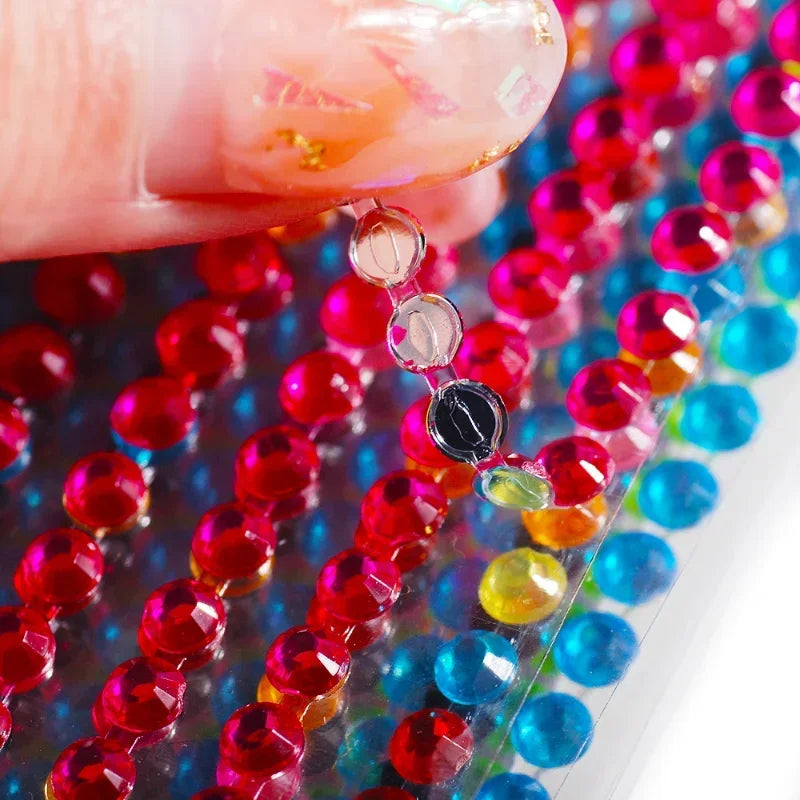 Children's Rhinestone Face Stickers for DIY Makeup and Party Decor