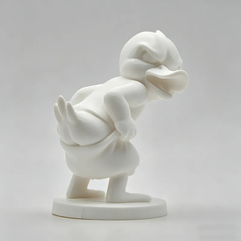 Cute 3D Printed Pants Wearing Irritable Duck Fantasy Bookend Ornament - Indoor Outdoor Decor