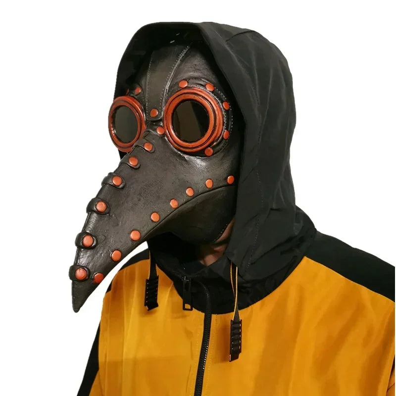 Halloween Plague Doctor Bird Mask Long Beak Cosplay Steampunk Latex Costume Prop