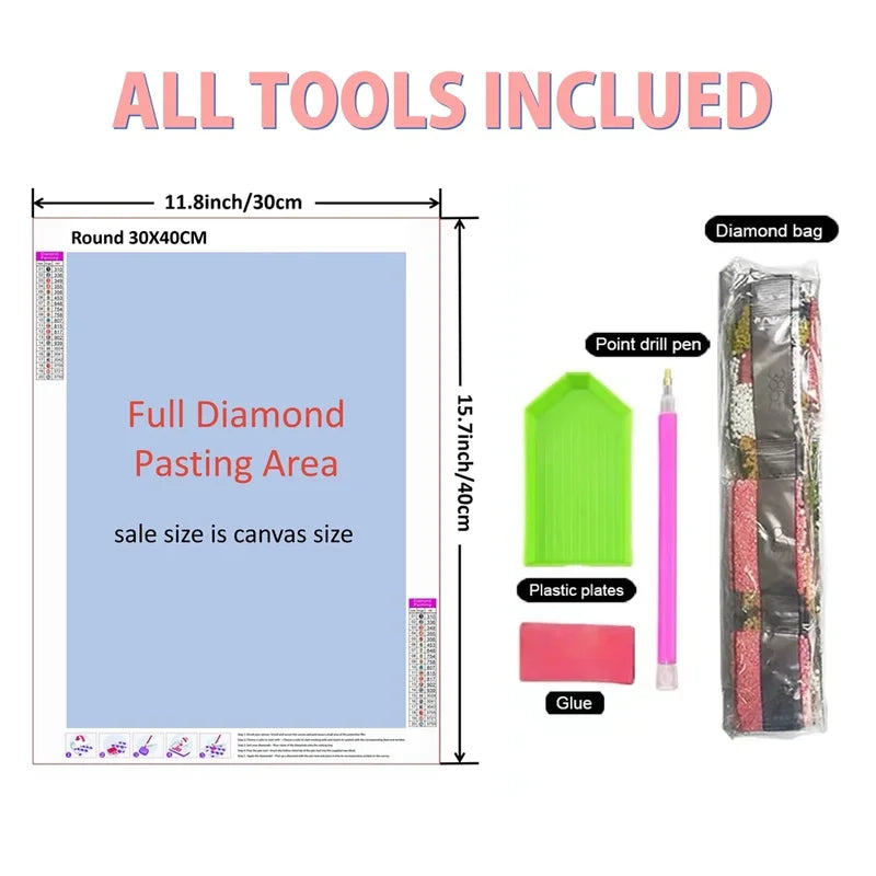 DIY Diamond Painting Kit for Home Decor - Movie Characters Collage