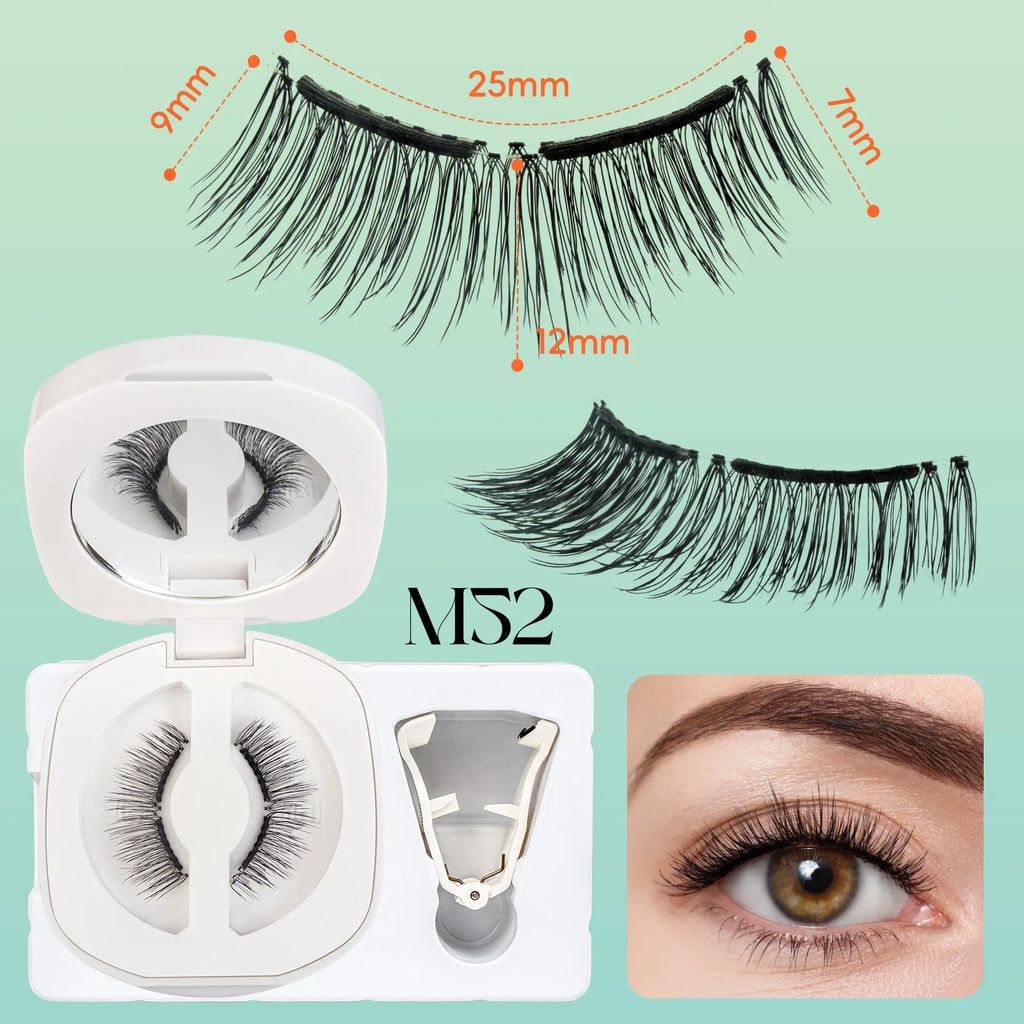 Magnetic Eyelashes No Glue Needed Reusable Natural Look 3D Lashes Kit