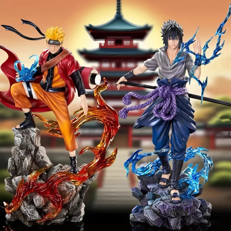 Anime Action Figure Naruto Uchiha Sasuke PVC Statue Collectible Toy 23cm