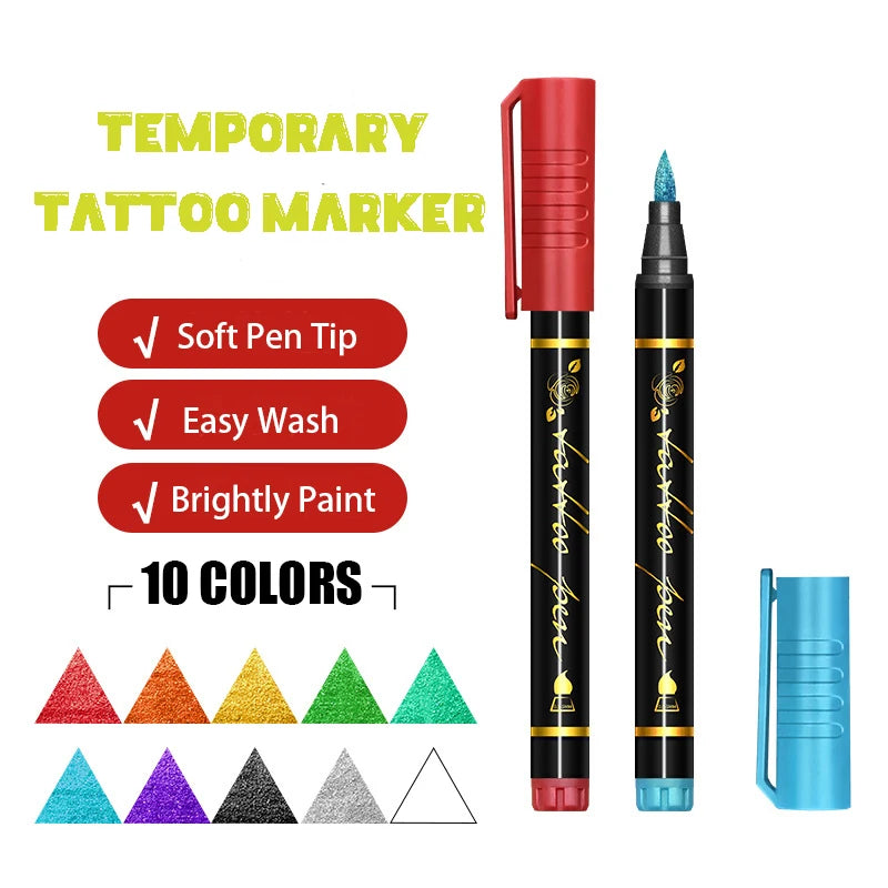 Face Paint Markers Set for Beginners - Non-Toxic Body Art DIY Drawing