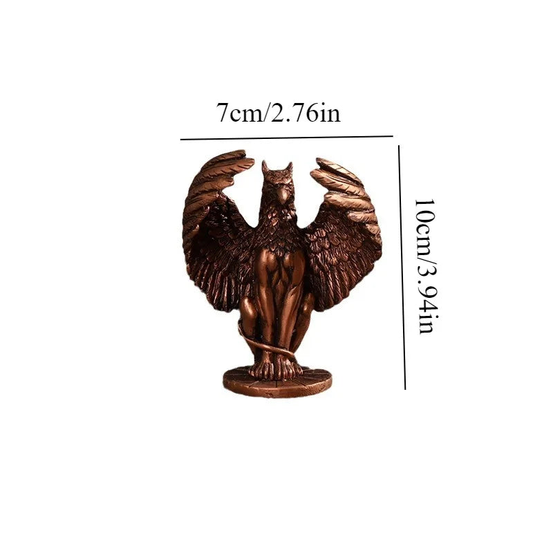 Resin Griffon Pattern Small Statue Ornament for Craft Room Decor - Christmas & Halloween Gift