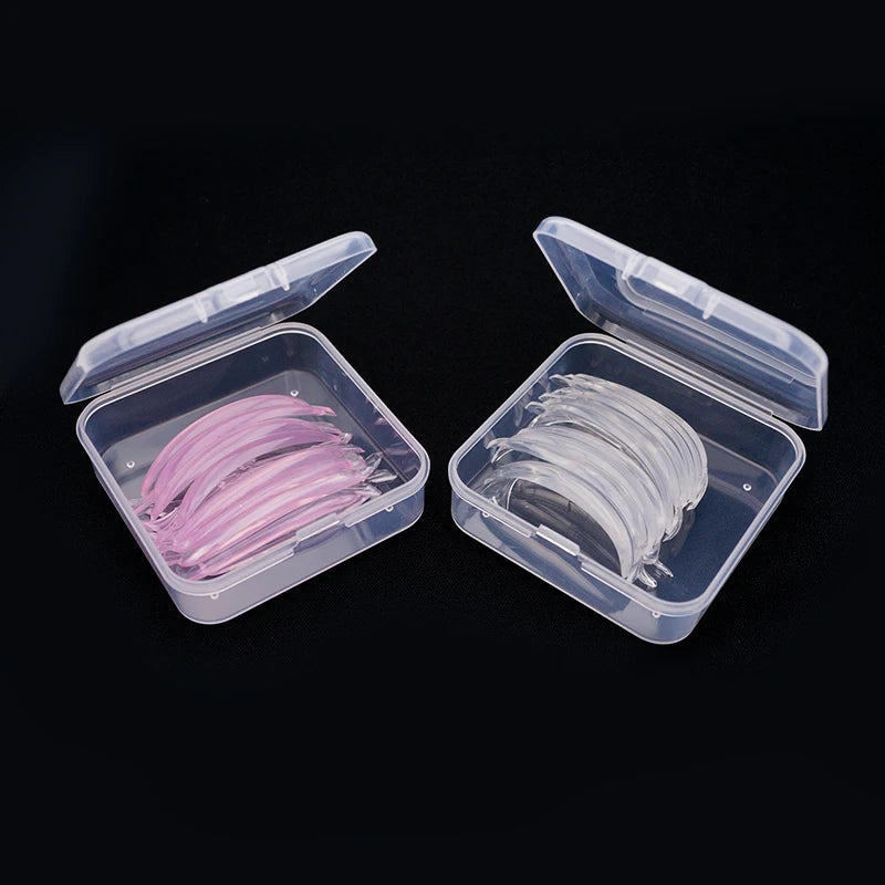 Reusable Eyelash Lifting Kit with Silicone Fish-Shaped Perm Rods - 3D Lash Curler & Extension Supplies
