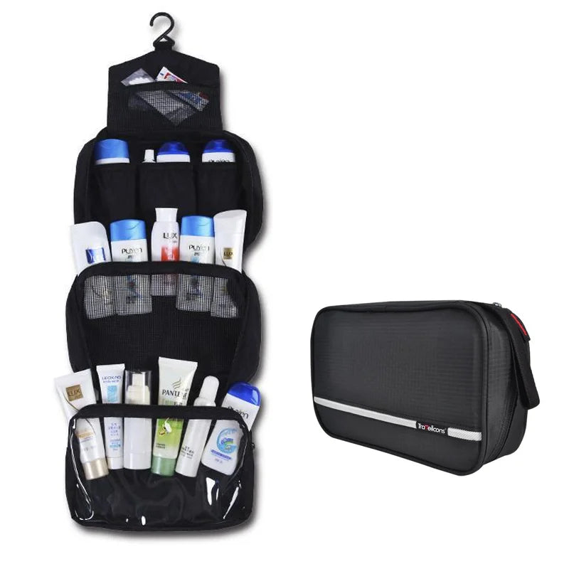 Hanging Travel Toiletry Bag Organizer Kit Waterproof Cosmetic Storage for Men Women