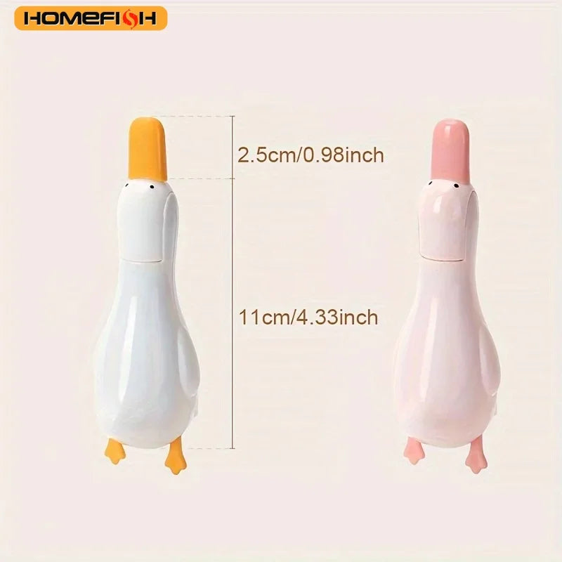 Dual-Head Bathroom Cleaning Clip with Drainage Hole - Cute Duck Design