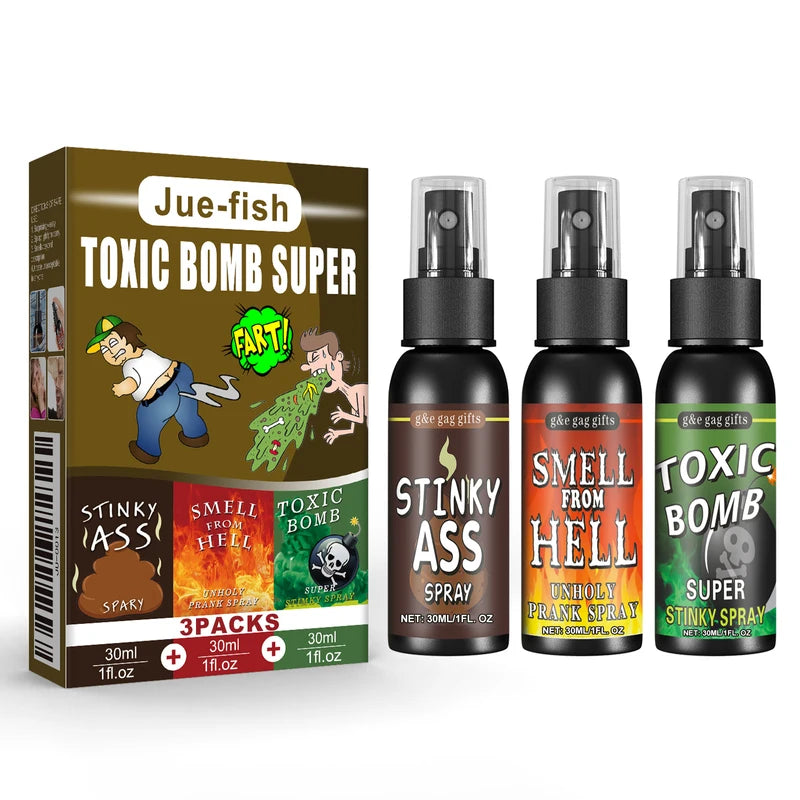 Safe Fart Prank Spray Kit - Hilarious Poop Scented Toy for Gag Gifts, Party Pranks