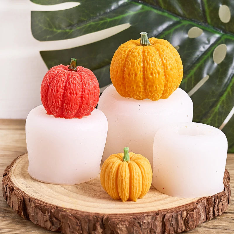 Halloween Pumpkin Silicone Candle Mold DIY Crafting Decoration Home Festival