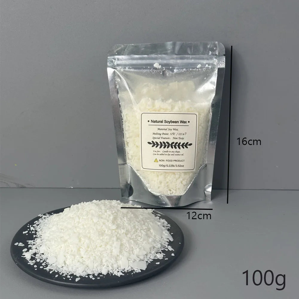 Natural Soy Wax for Candle Making - DIY Scented Candle Raw Material 100-1000g