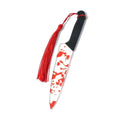 Halloween Horror Knife Acrylic Bookmark with Tassel - Bookworm Gothic Gift