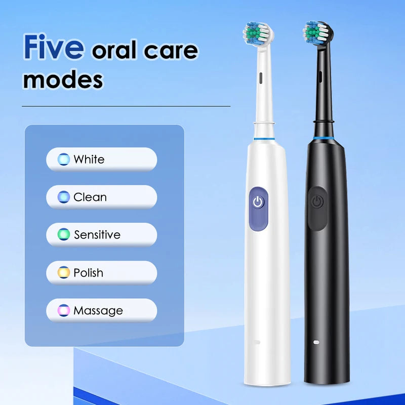 Electric Toothbrush Cordless Rechargeable Waterproof with Multiple Modes for Adults