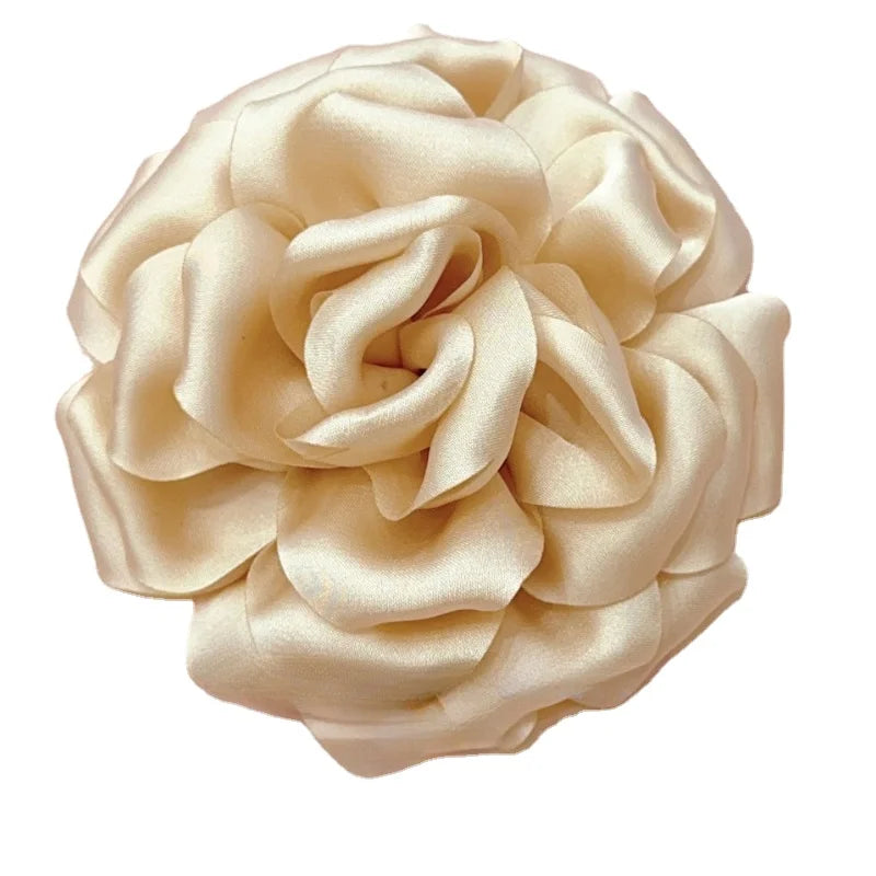 Handmade Fabric Rose Brooch for Women - Korean Fashion Lapel Pin, Wedding & Party Accessory
