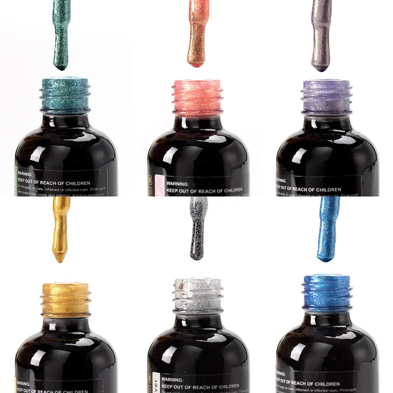12ml Semi Permanent Nail Gel Polish - TPO Free Pastel Glitter UV LED Varnish