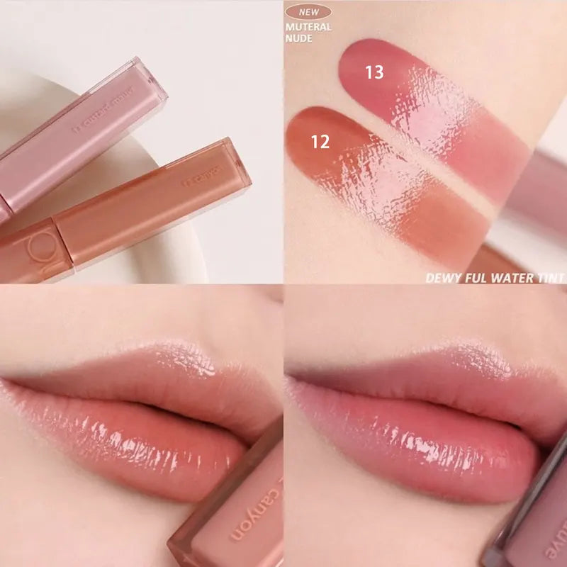 Hydrating Lip Gloss Water Tint - Sheer, Glossy, Korean Makeup Collection