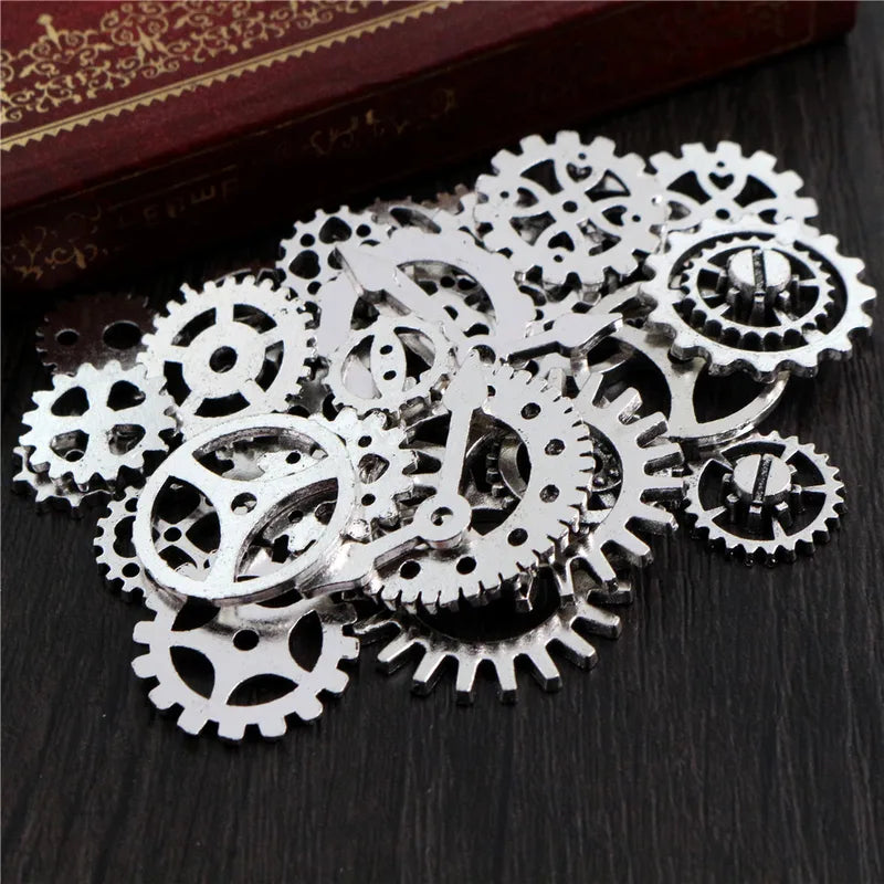 Mechanical Gears Set 8-25mm Alloy Steampunk Cogs DIY Accessories