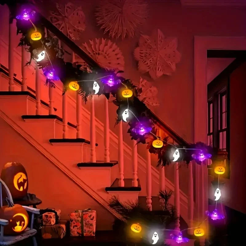 Halloween String Lights 10/20/40 LEDs Battery Operated Indoor Outdoor Decor