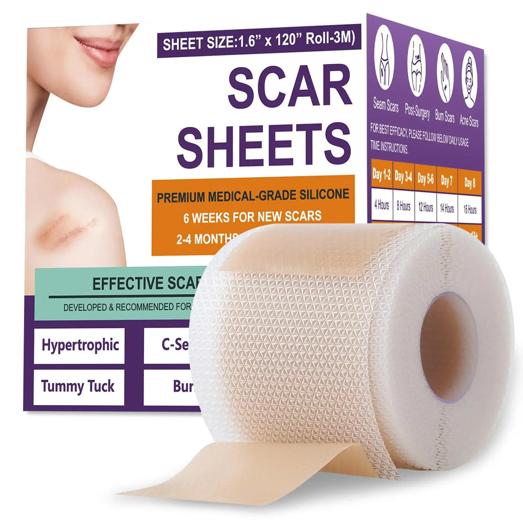 Silicone Scar Removal Sheets - Keloid, Acne, Burn Treatment, 0.5M-3M Size