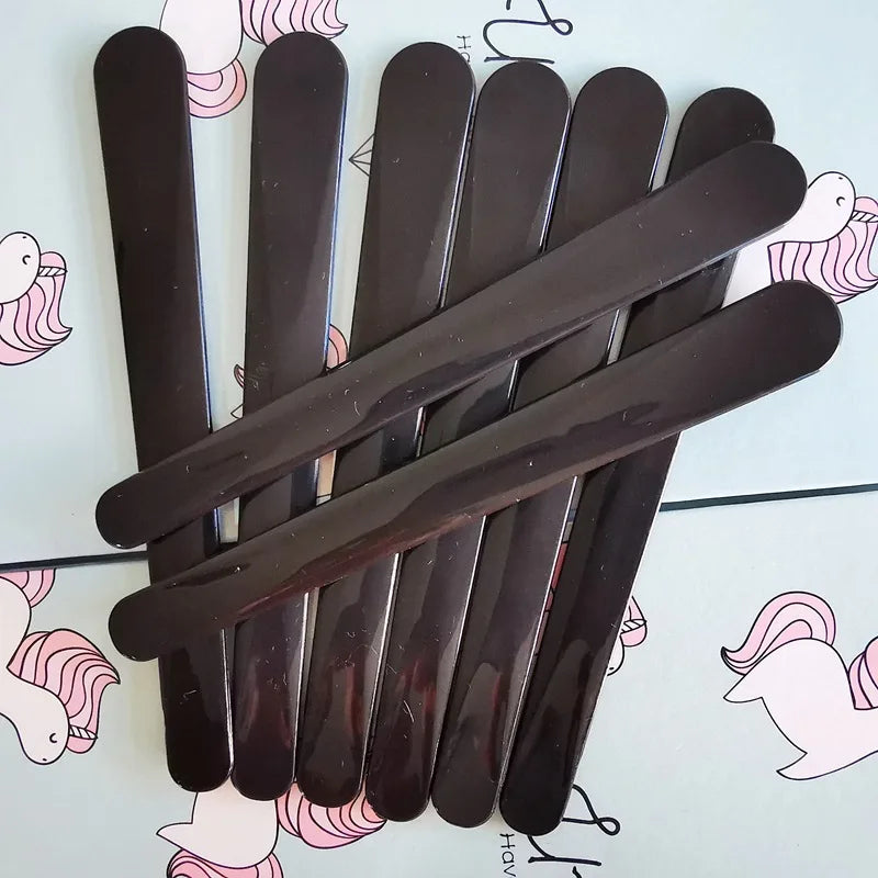 Disposable Cosmetic Spatula Set - Curved Makeup & Face Mask Scoops, 10 Pieces