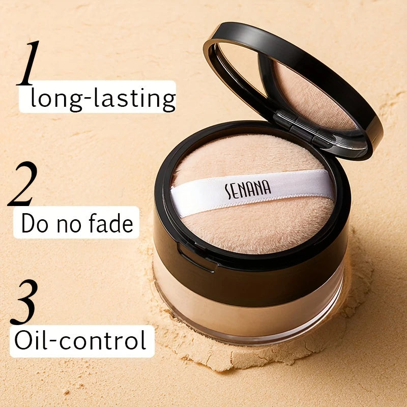 Hydrating Flawless Setting Powder - Natural Nude Finish Oil Control Face Makeup