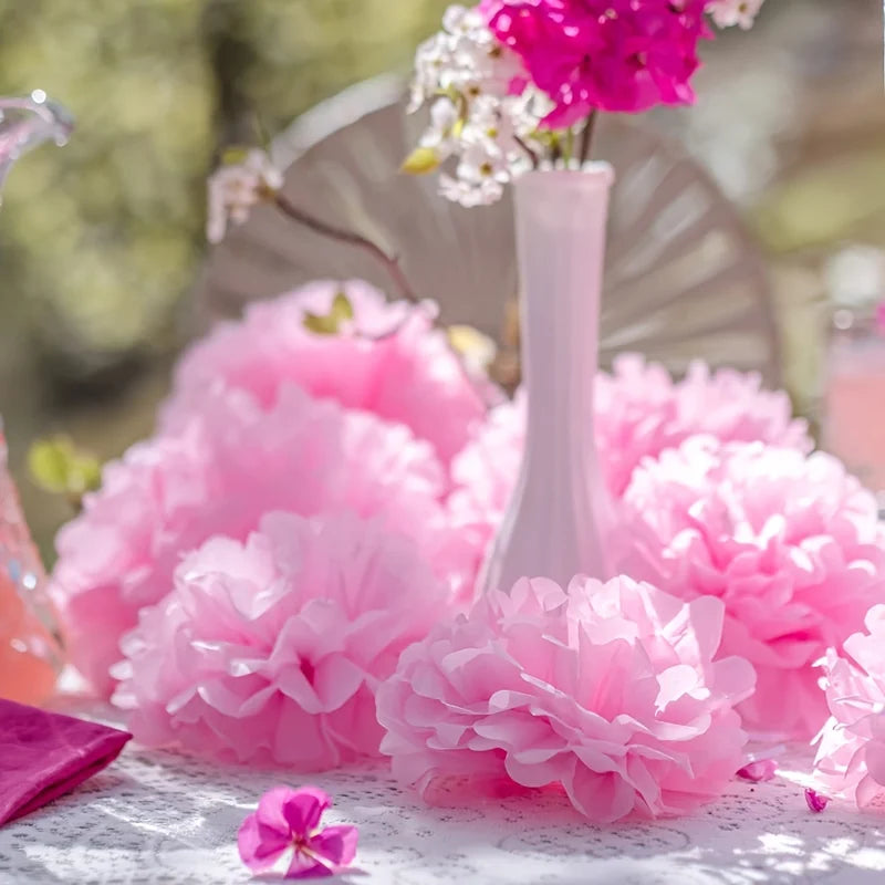 3-Pack 10 Inch Paper Pom Poms Hanging Decorations for Weddings & Parties