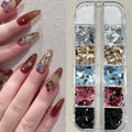 Polka Dot Glitter Nail Art Accessories - Instagram Style, Retro Floral Design