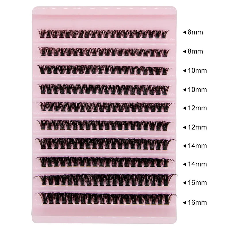 200 Pcs Volume Cluster Eyelashes False Lashes Russian Style Makeup Tool