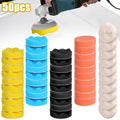 Car Polishing Sponge Pads Kit 80mm 50pcs - Buffing & Waxing Tools