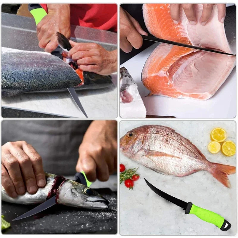 Stainless Steel Fillet Boning Knife for Fish & Meat - Kitchen Chef's Knife