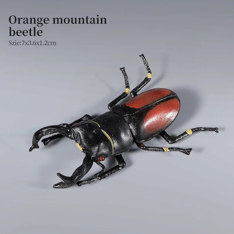 Educational Animal Model Toy - Unicorn Beetle Longhorned Bee Insect Figure for Kids