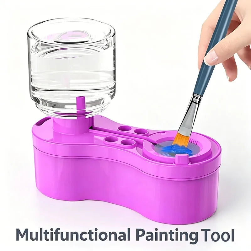 Paint Brush Washer Cleaning Bucket for Watercolor, Oil & Hobby Brushes
