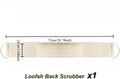 Natural Loofah Bath Sponge with Long Handle for Back Scrubbing