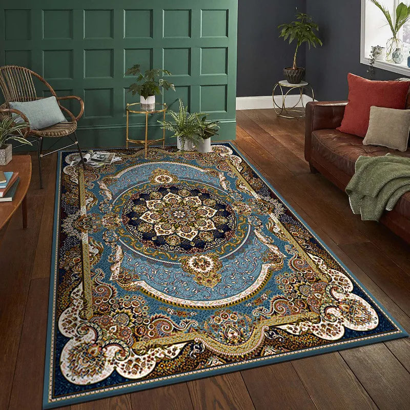 Velvet Persian Rug 40x60cm Exotic Living Room Carpet Home Bedroom Decor