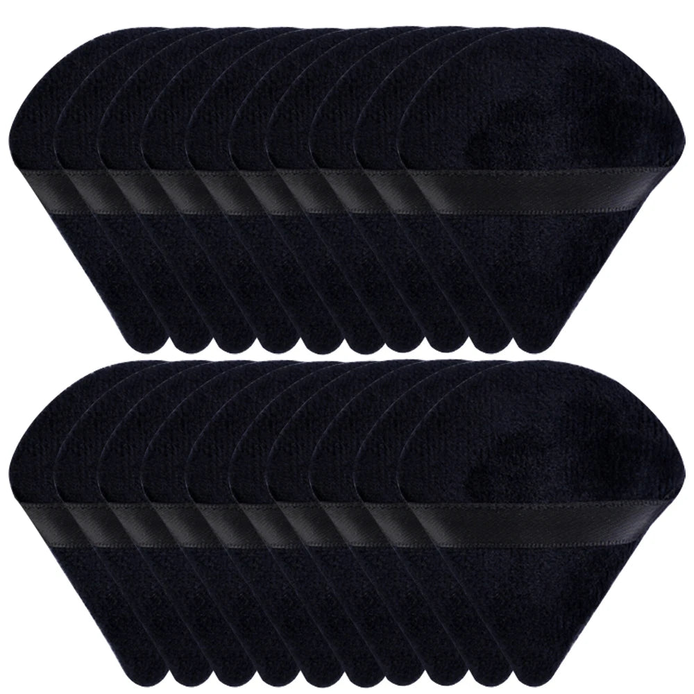 Triangle Velvet Powder Puff Makeup Sponges Set - Heart Shaped Foundation Blenders