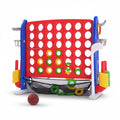 4-in-1 Giant Outdoor Yard Game Set with Basketball, Ring Toss & More - Adjustable Height