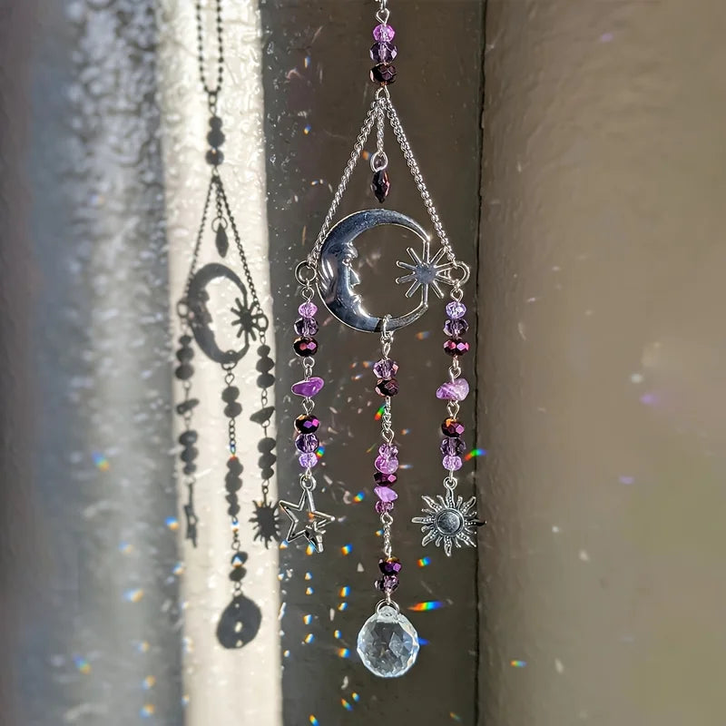 Celestial Moon Goddess Crystal Sun Catcher for Home & Garden Decor