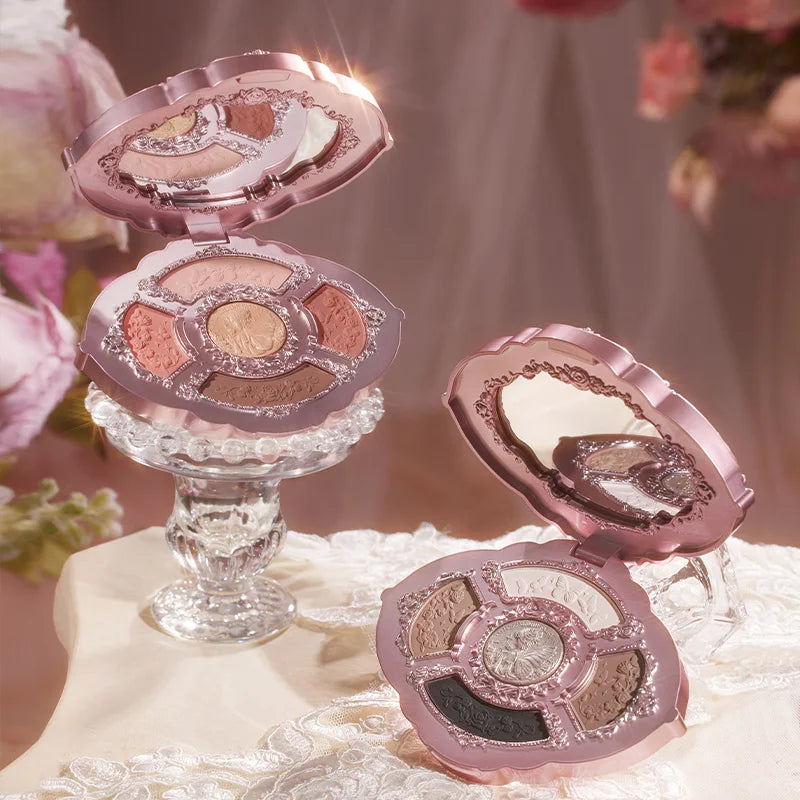 Flower Knows Midsummer Fairy Tales Embossed Matte Glitter Eyeshadow Palette - Highly Pigmented Makeup
