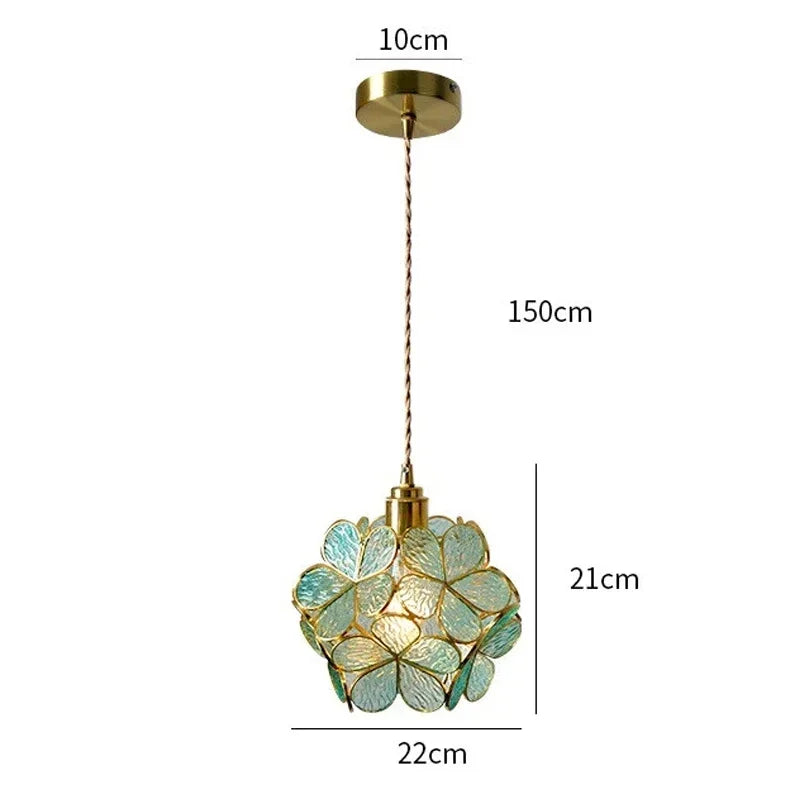 Modern Color Crystal Glass Pendant Light - Ceiling Chandelier for Living & Dining Room