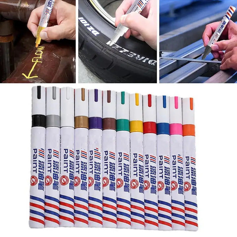 Oil Based Paint Markers for Car Scratch Repair and Crafting - Waterproof & Permanent
