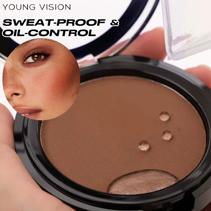 Matte Bronzer Powder Set - Natural Finish Contouring Makeup for Face & Body