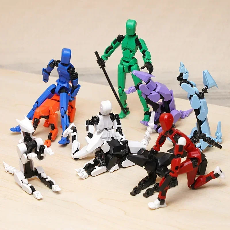 Multi-Jointed Action Figure Robot & Dog Toy Set - Creative Kids Gift