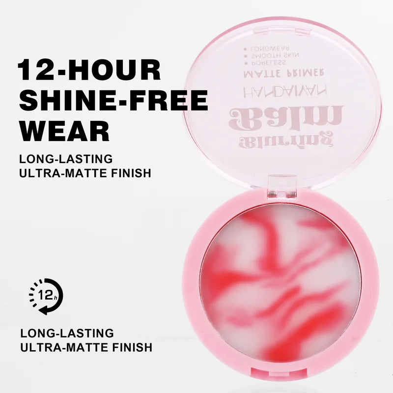 Natural Oil Control Loose Face Powder with Puff Matte Waterproof Brightening Makeup