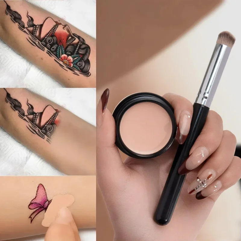 Waterproof Full Coverage Concealer for Tattoos & Scars - Natural Finish Foundation