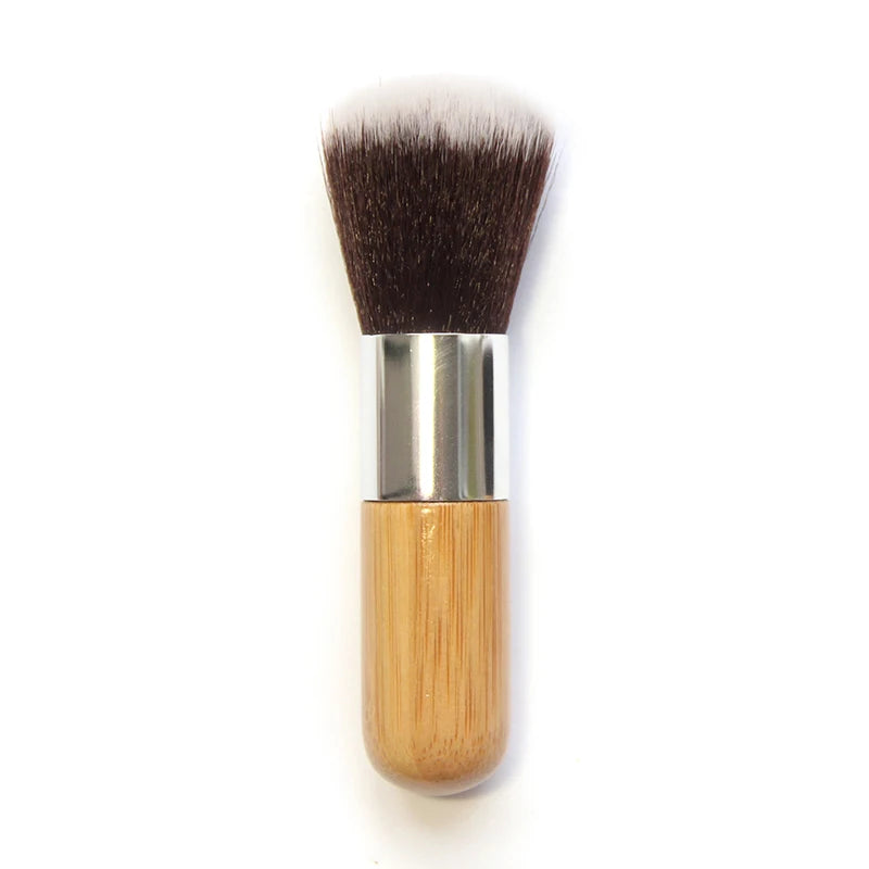 Professional Makeup Brush Set for Foundation, Blush & Powder - Soft Synthetic & Bamboo Handle