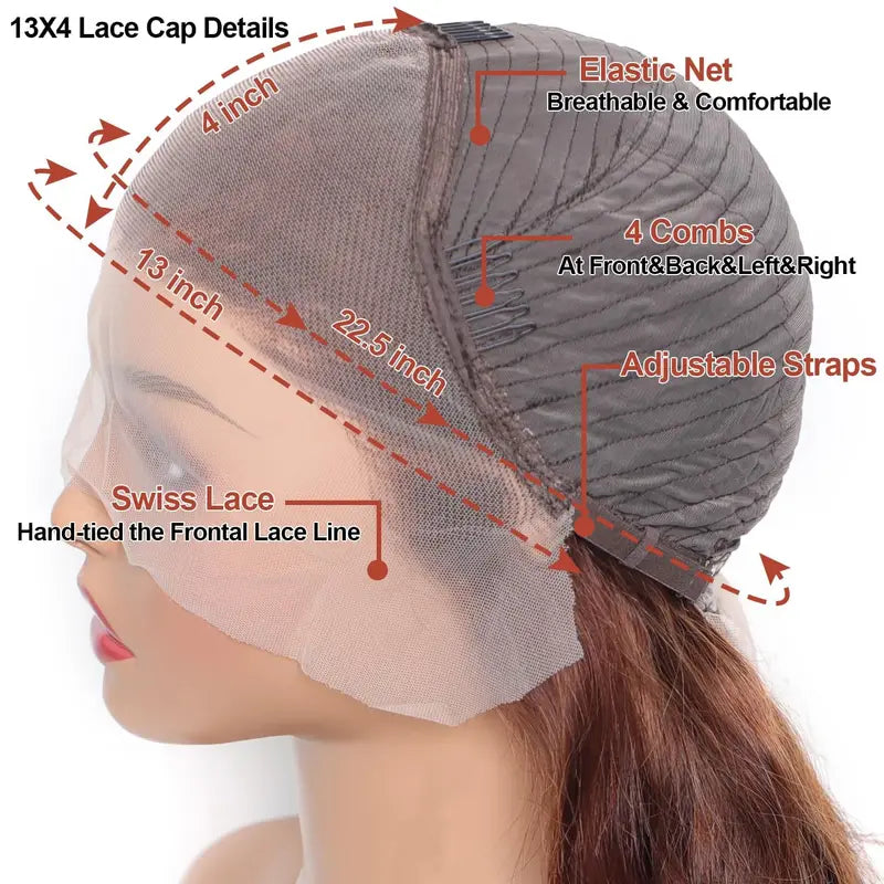Deep Wave Human Hair Lace Front Wig 18-36 Inch Curly HD Transparent Lace