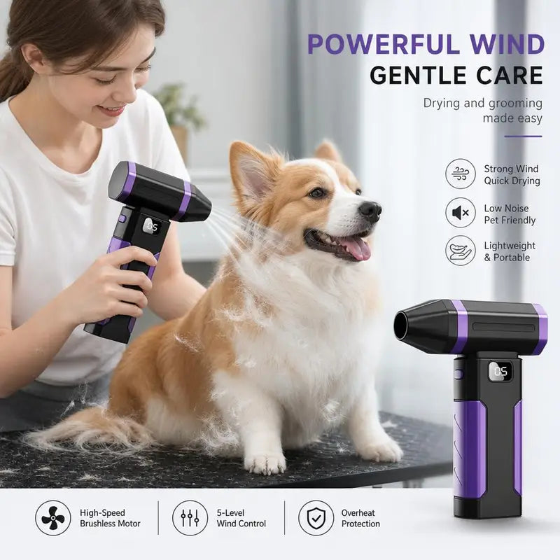 Portable Handheld Dust Fan with 150,000RPM Turbine & Long Battery Life