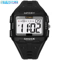 Men's Sports Electronic Waterproof Square Watch with Large Screen for Outdoor Activities